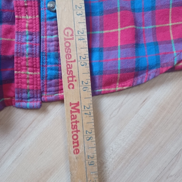 Hollister Plaid 100% Cotton Shirt Women’s Large Y2K Lightweight Fall Layer - Picture 6 of 7